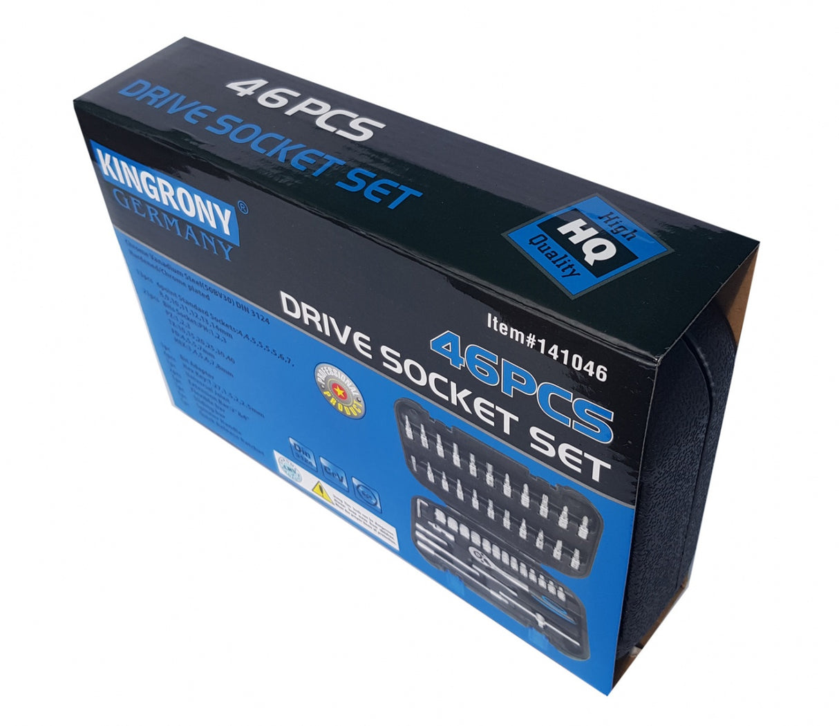 Galvučių su terkšle rinkinys | 6.3 mm (1/4") | 46 vnt. (KR141046C)