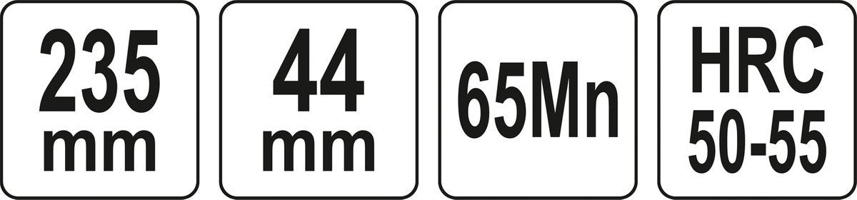 Oblius metalinis | peilis 44 mm | 235 mm (YT-62900)