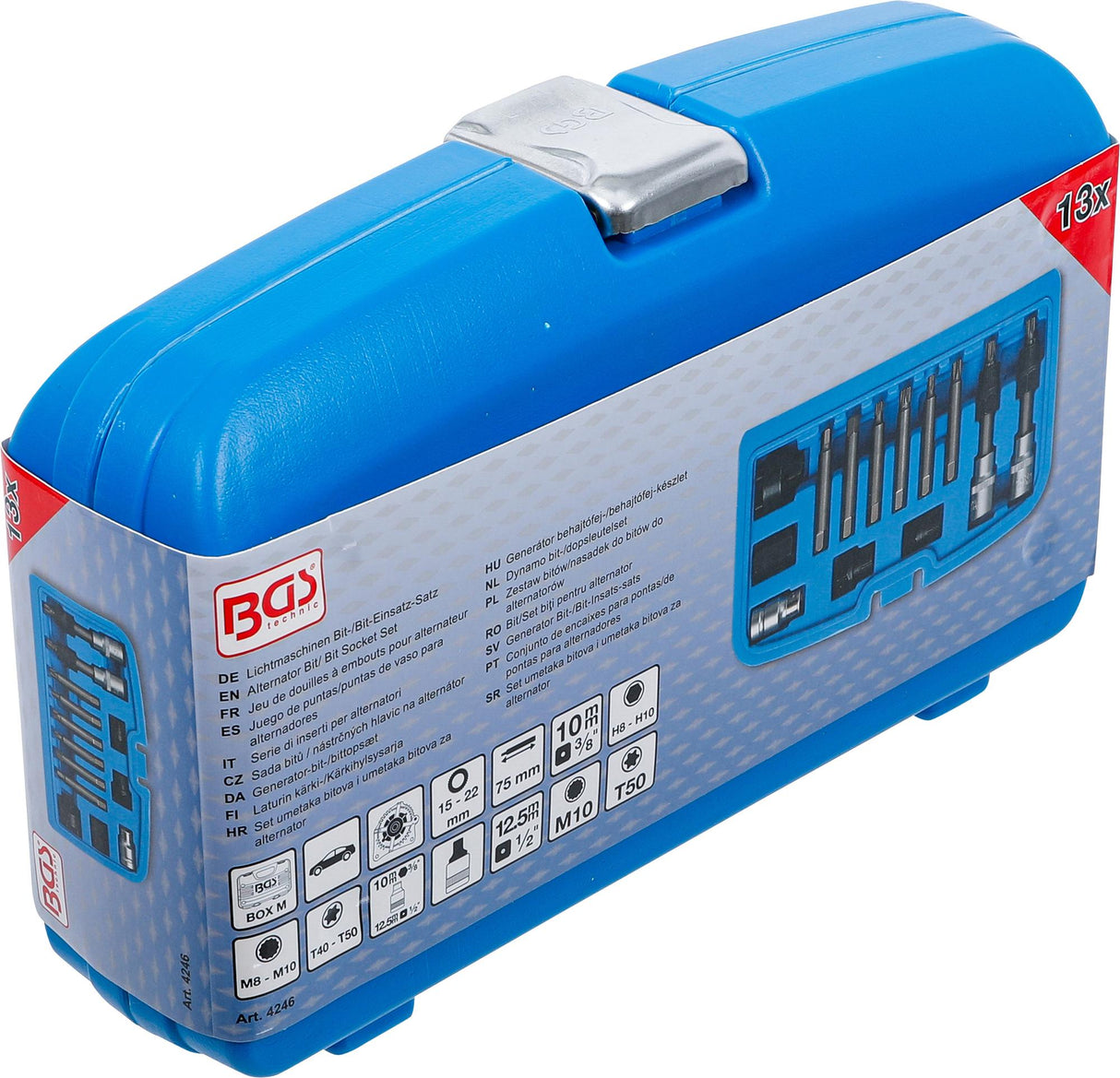 Generatoriaus remonto komplektas | 12,5 mm (1/2") | 12 vnt. (4246)