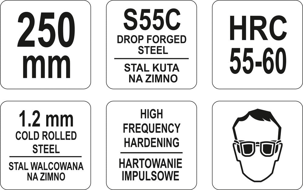 Žirklės skardai | 250 mm (YT-1964)