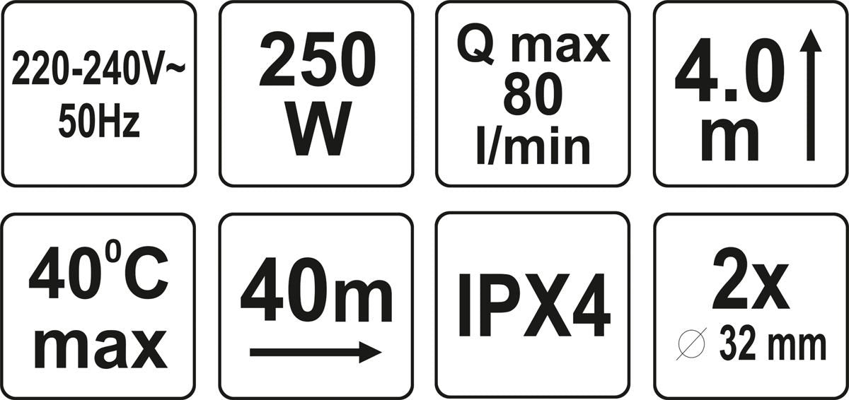 Nuotekų pompa / siurblys dušui ir kriauklei | 250W (75944)
