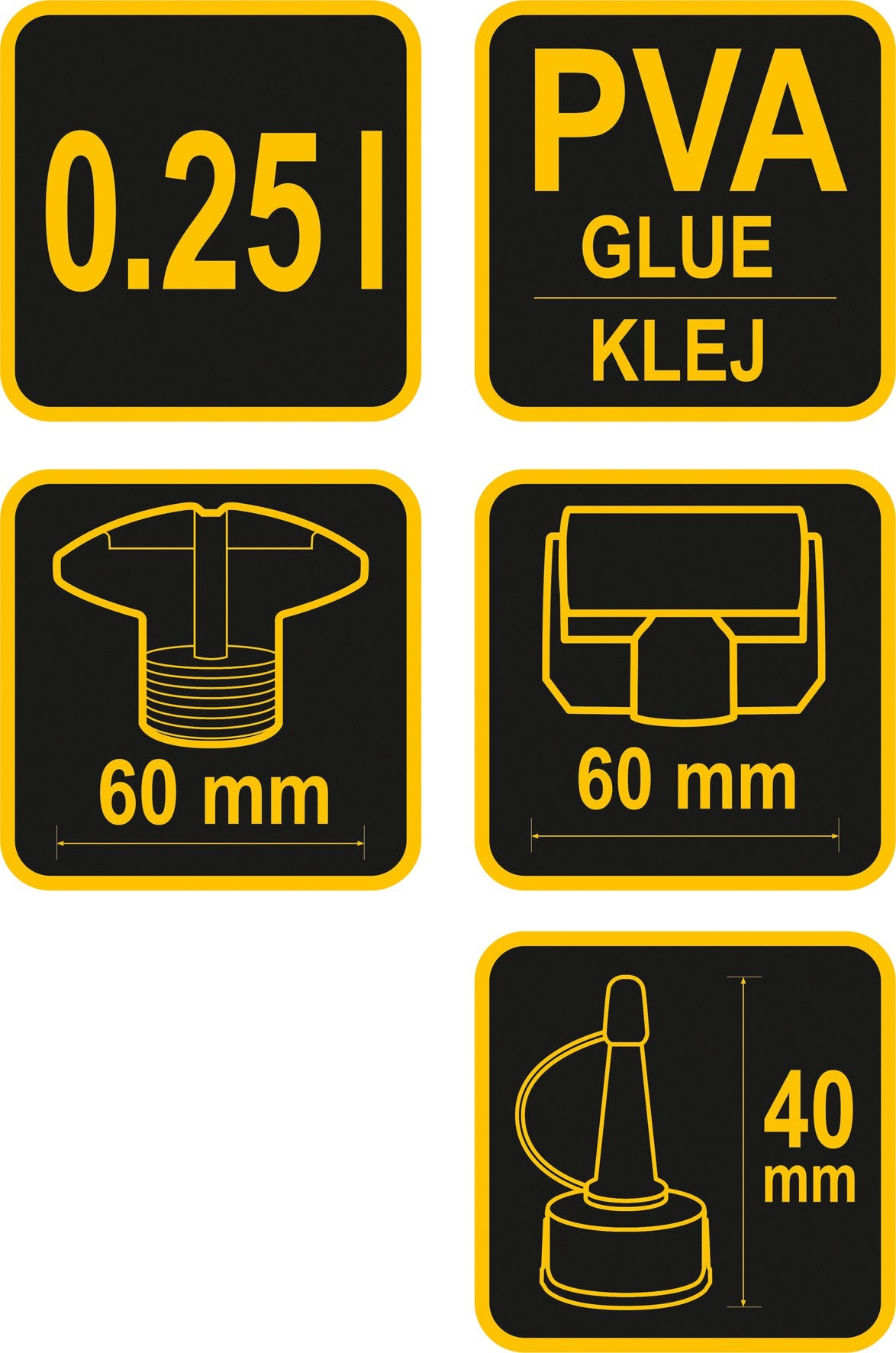 Talpa klijams su voleliu, plokščiu antgaliu ir konusu tiksliam užtepimui (78027)