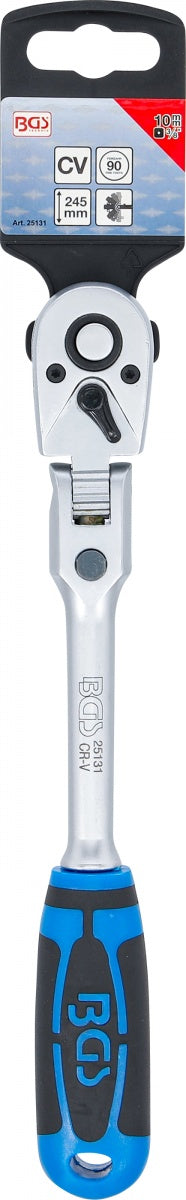 Flexible-head ratchet | with locking positions | 10 mm (3/8") | 245 mm (25131)