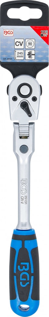 Flexible-head ratchet | with locking positions | 10 mm (3/8") | 245 mm (25131)