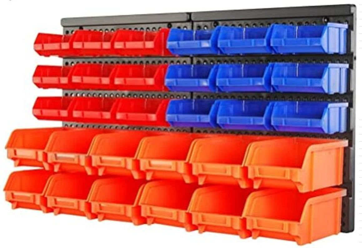 Stendas su dėžutėmis | su tvirtinimo prie sienos lenta | 30 vnt (BN-002)