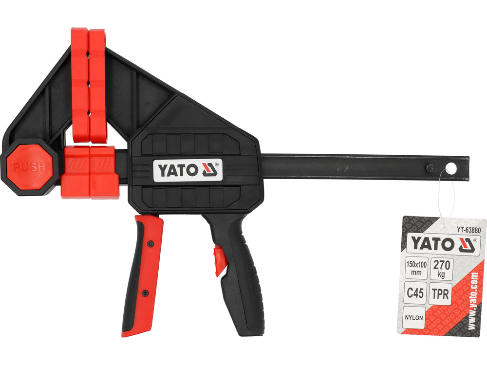 Spaustuvai F-tipo | greito užspaudimo | 150 mm / 270 kg (YT-63880)