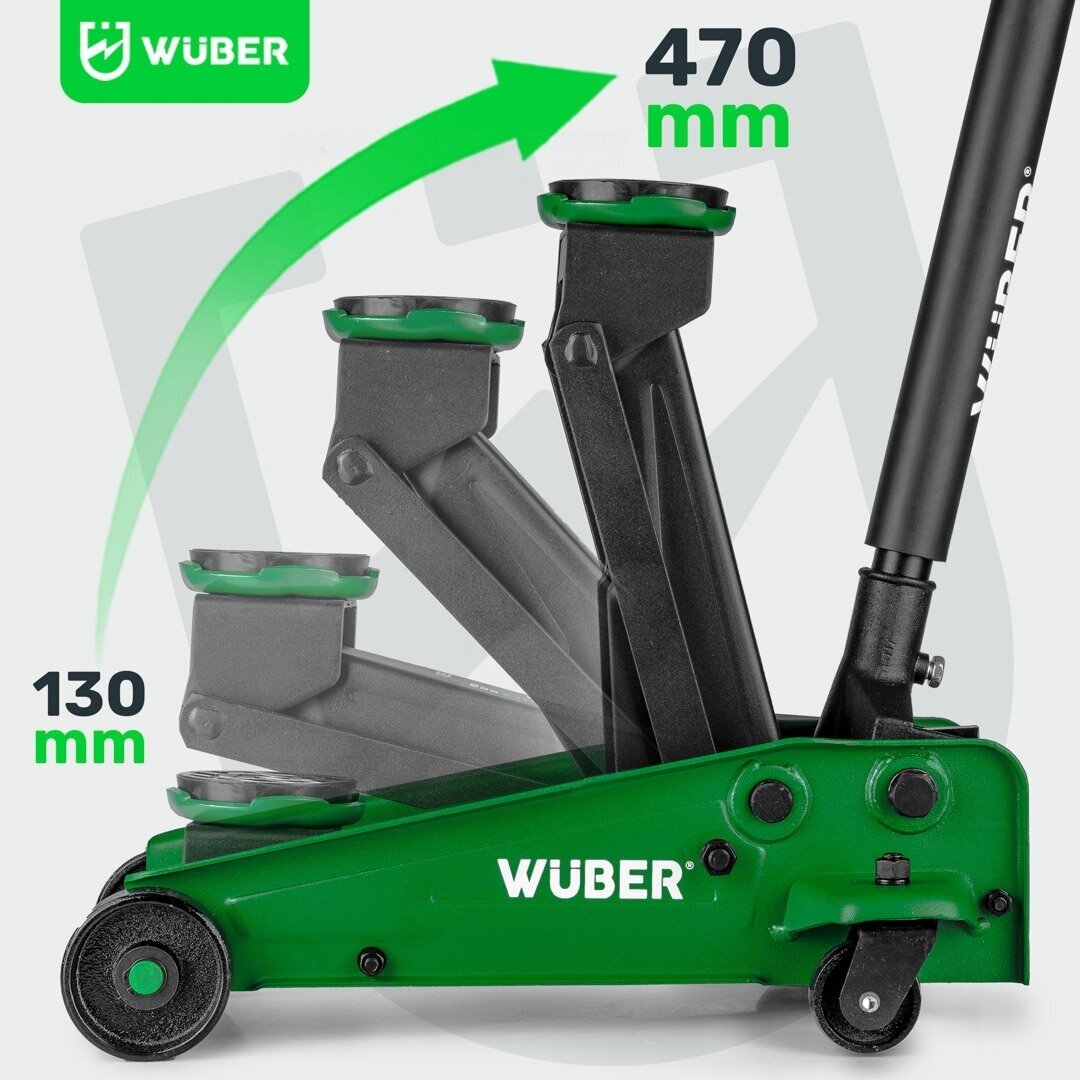 Domkratas su ratukais | hidraulinis | 2 gumos | 3 t (SK3026)