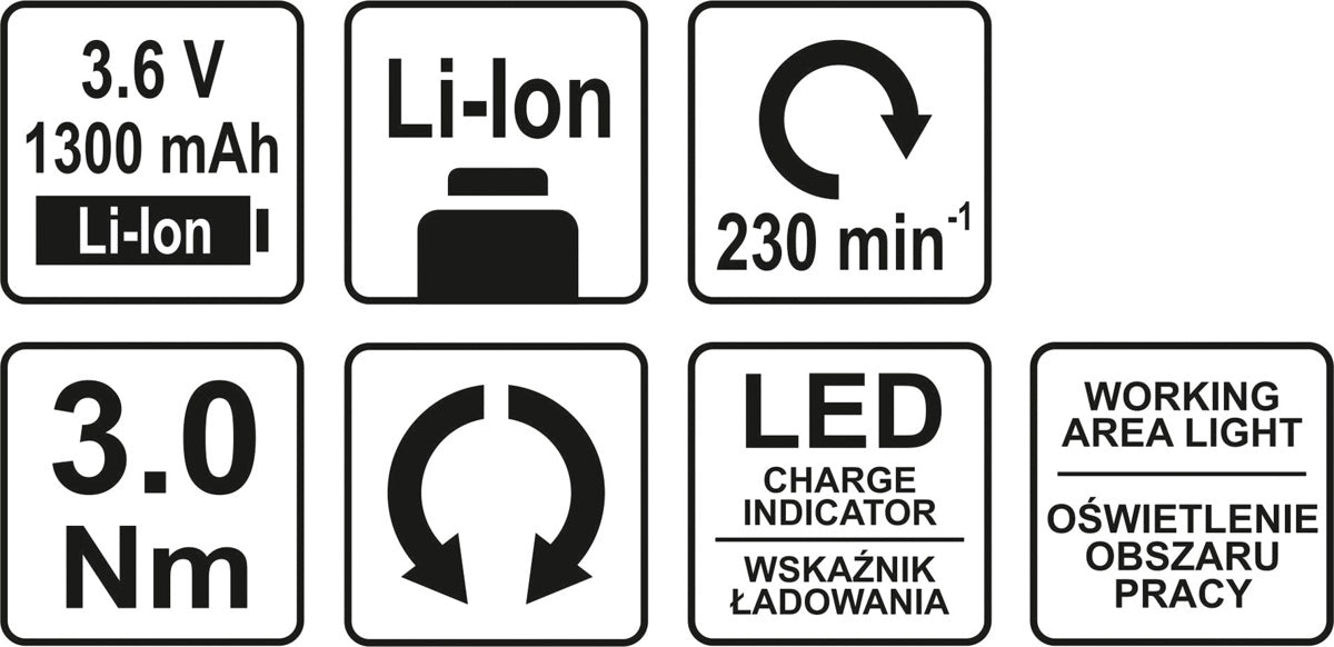 Аккумуляторная отвертка LI-ION, 3,6V 1,3 AH
