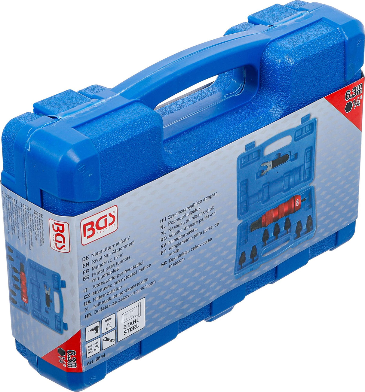 Kniedės veržlės priedas | Metalinė versija | M3 / M4 / M5 / M6 / M8 / M10 (6834)