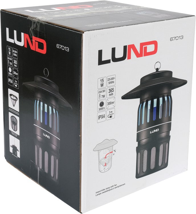 INSECT KILL. LAMP WITH FAN,UV-A,15W,IPX4 (67013)