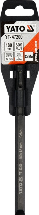 Kaltas medžiui plokščias | Cr-Mo | SDS PLUS | 12 mm (YT-47200)