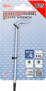 L-TYPE WRENCH | EXTRA LONG | T-STAR TAMPERPROOF (FOR TORX) T25 (794-T25)