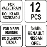 Набор инструментов для фиксации двигателя | Renault / Nissan / Opel