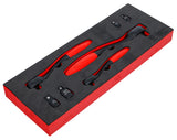 Reversinių terkšlių rinkinys su adapteriais | 6.3 mm (1/4") - 10 mm (3/8") - 12.5 mm (1/2") | 7 vnt (72122)