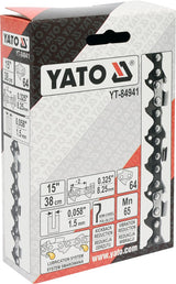 Grandinė pjūklui 15" .325" 0,058" 64 dantys (YT-84941)