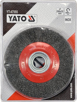 Vielinis diskinis šepetys | nerūdijantis plienas | INOX | ⌀32 / 200 mm (YT-47555)