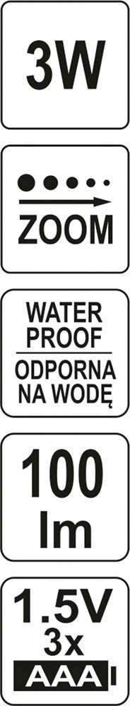 Prožektorius dedamas ant galvos  3W, 100lm (YT-08590)