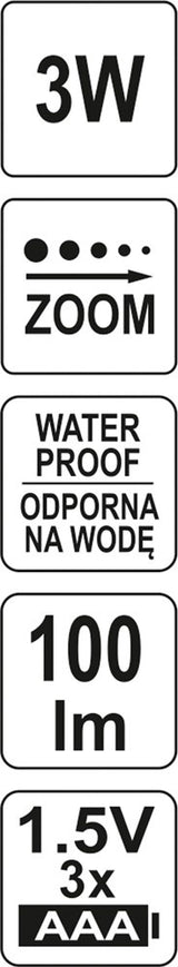 Prožektorius dedamas ant galvos  3W, 100lm (YT-08590)