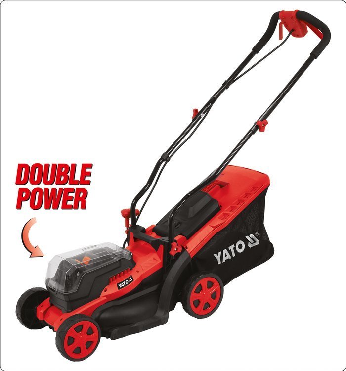 Akumuliatorinė stumdoma žoliapjovė | 36V=2 X 18V (2 x 2,0AH) (YT-85220)