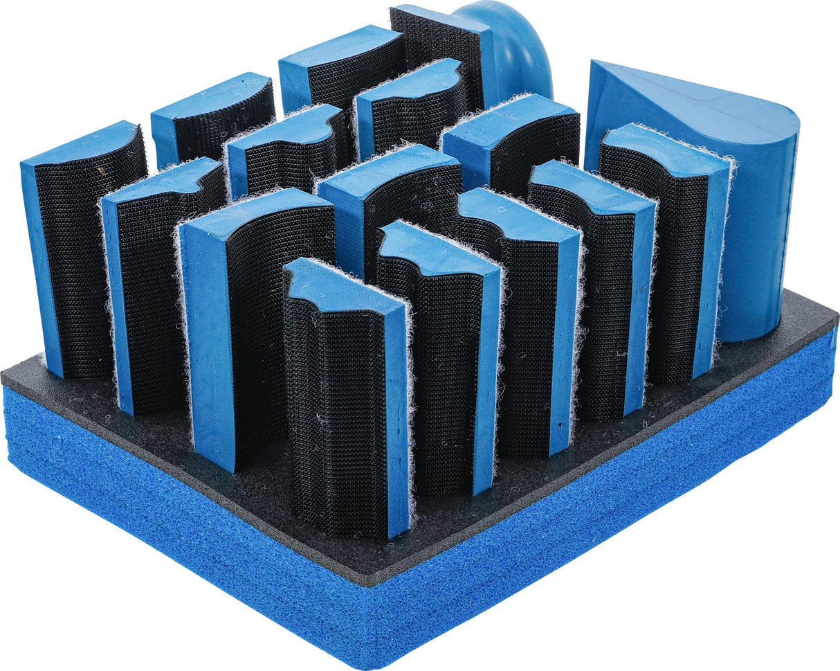 Šlifavimo blokų rinkinys su velcro | 16 vnt. (74365)