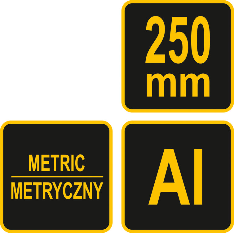 Staliaus kampainis su baze | aliuminis | 250 mm (18377)