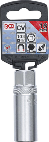 Galvutė žvakėms su magnetu, šešiakampė | 10 mm (3/8") | 16 mm (2469)