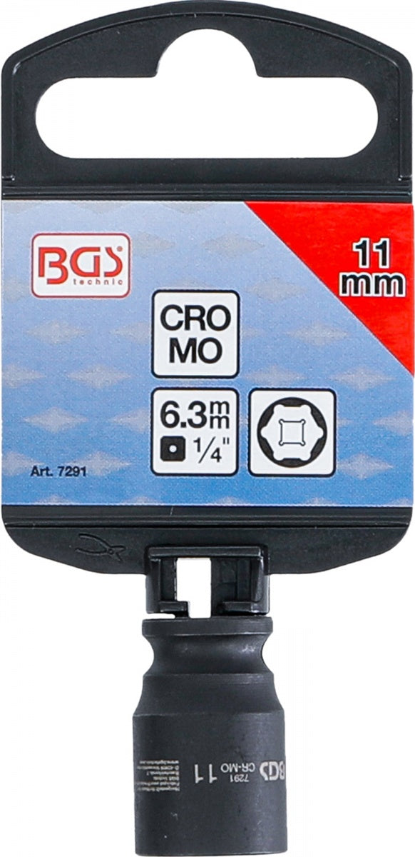 Smūginė galvutė šešiakampė | 6,3 mm (1/4") | 11 mm (7291)