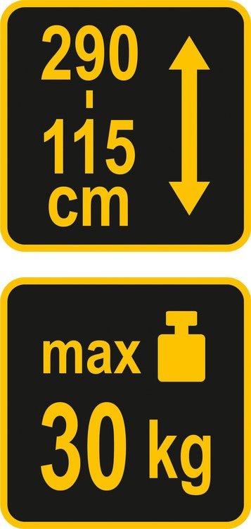 Teleskopinė atrama įtvaras | 115 -290 cm (29444)