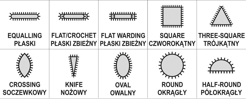 Dildelių rinkinys | 140x65x3 mm | 10 vnt. (YT-6163)