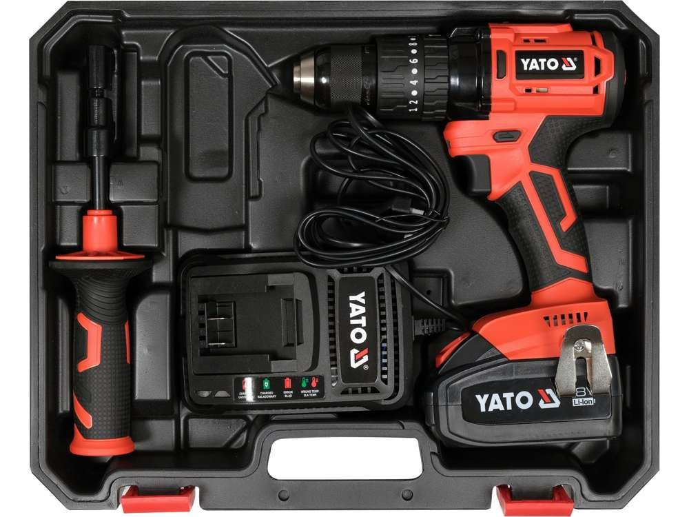 Akumuliatorinis smūginis gręžtuvas | bešepetėlinis | 75 Nm | 18V 3,0AH (YT-82790)