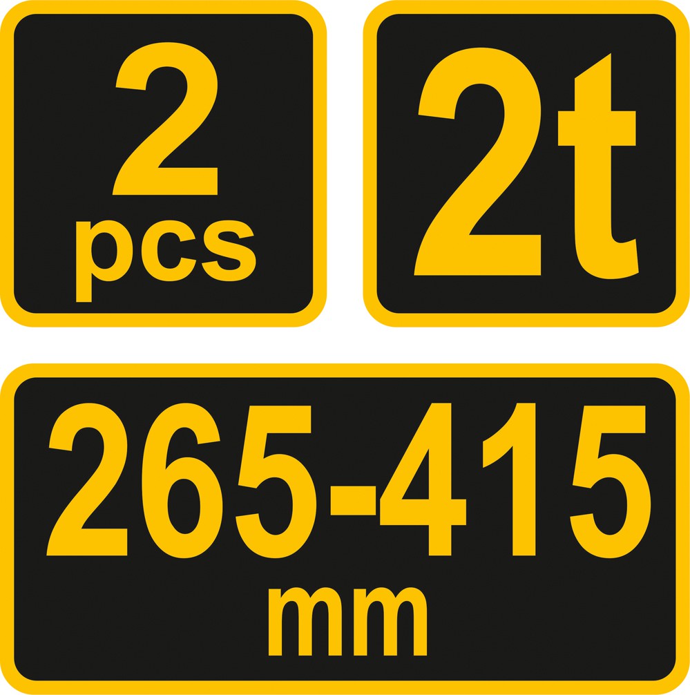 Atramų komplektas | 265- 390 mm / 2T | 2 vnt. (80307)