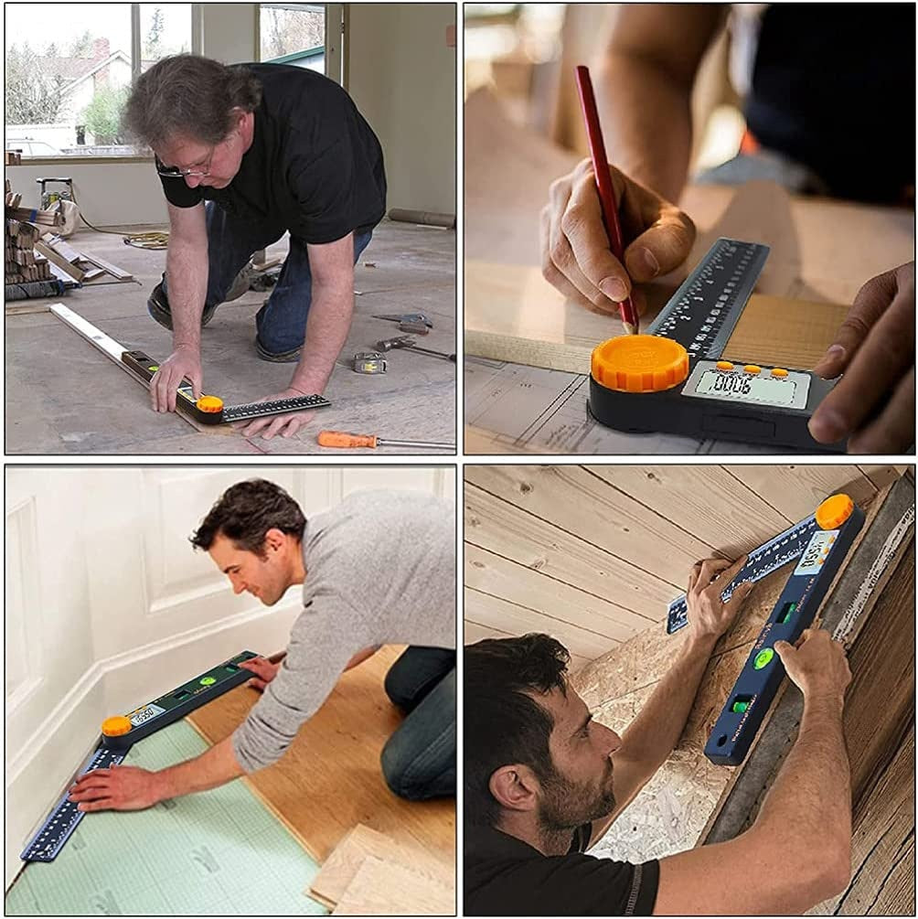 Daugiafunkcinė skaitmeninė kampinė liniuotė / gulsčiukas | 4 viename (DAR4)