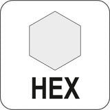 L tipo atsuktuvas HEX su rankena 5 mm (YT-05576)