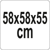 Plieninė krosnelė | grotelės | su malkų dėtuve | 50 cm (99713)