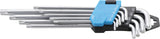 L tipo raktų rinkinys | labai ilgi | T-Star (Torx) T10 - T50 | 9 vnt. (793)
