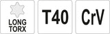 L tipo raktas | ilgas tipas | T-Star (Torx) T40 (YT-05501)