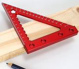 Aliuminis kampainis / medžio apdirbimo trikampė liniuotė | 90 | su baze (RS90A)