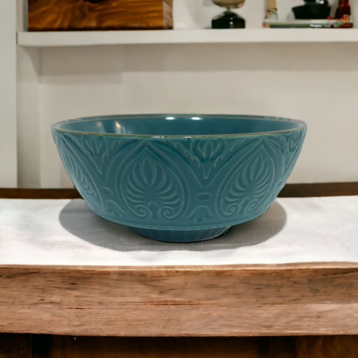 Dubenėlis SALSA | žalias | blizgus | keramika | Ø15.5CM | H7CM (69988)