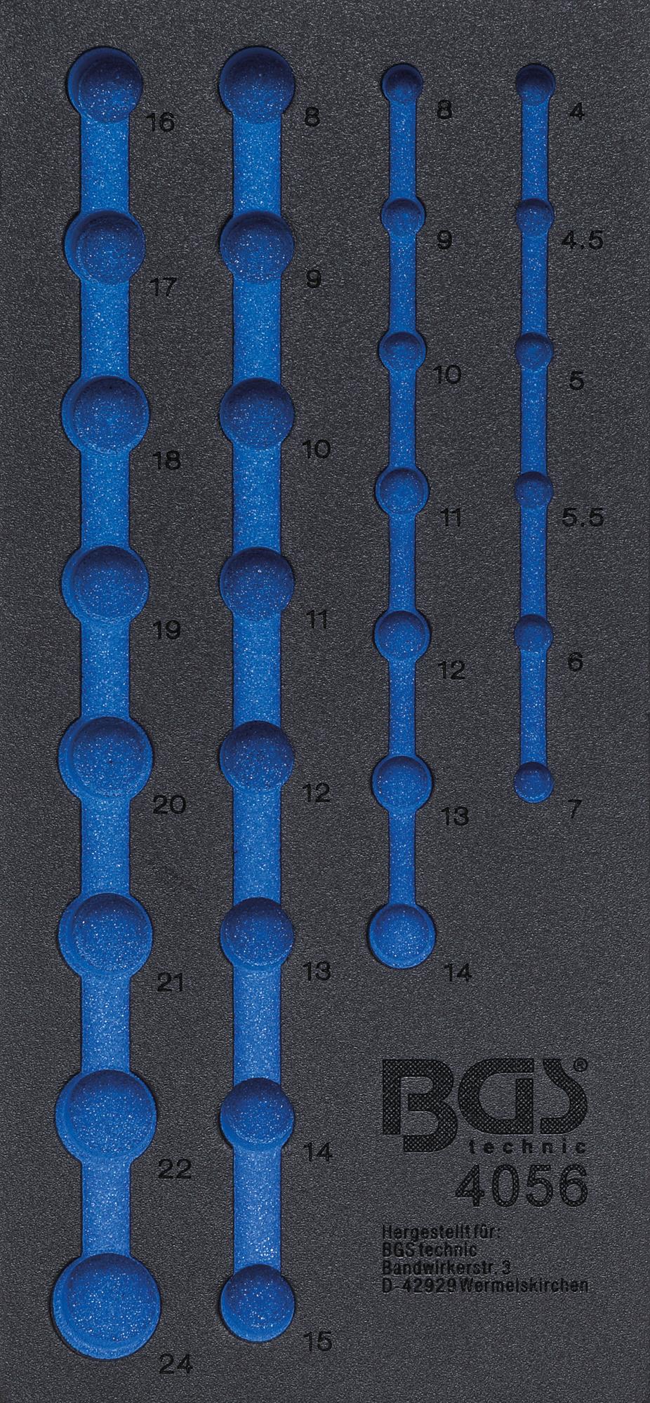 Įrankių dėklas 1/3, tuščias | 4056 pozicijai (4056-1)