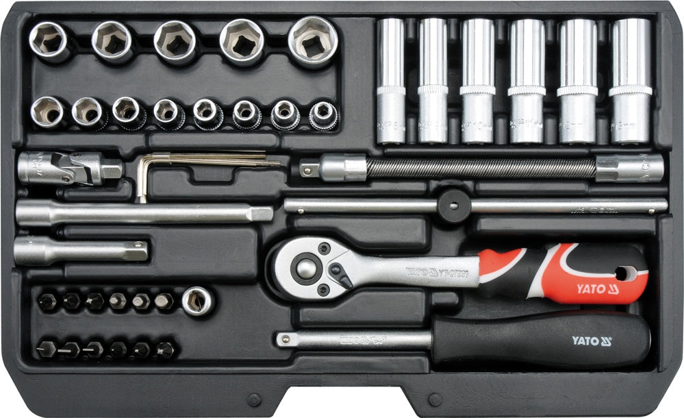 Набор головок с трещоткой | 6.3 mm (1/4") | 42 шт.