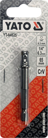 SOCKET ADAPTER HEX SHANK 1/4 65MM (YT-04625)