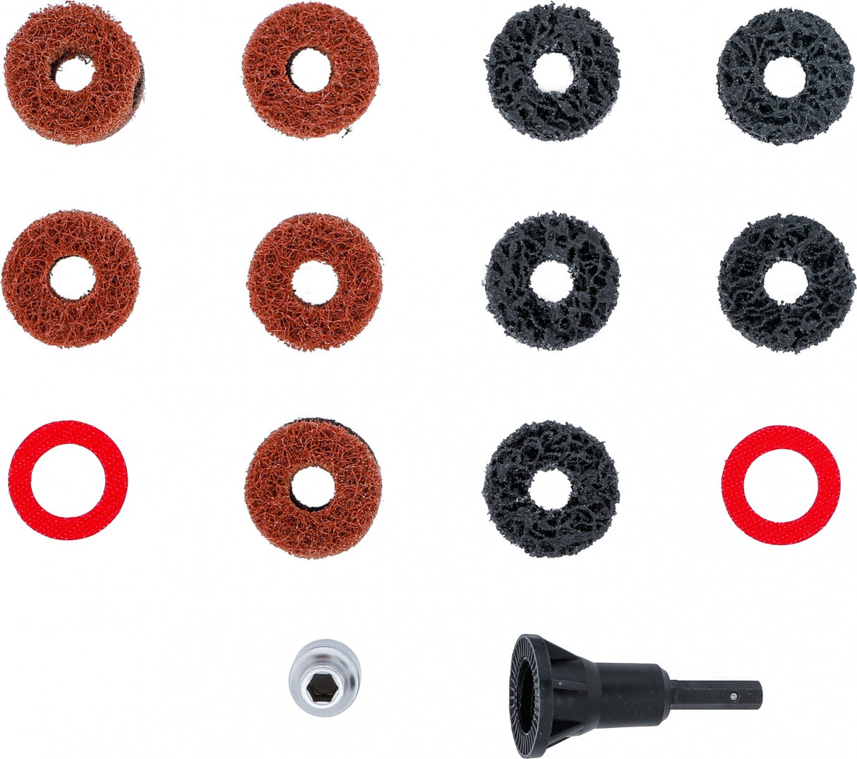 Ratų stebulės šlifavimo rinkinys | varžtams ir veržlėms | 14 vnt. (9736)