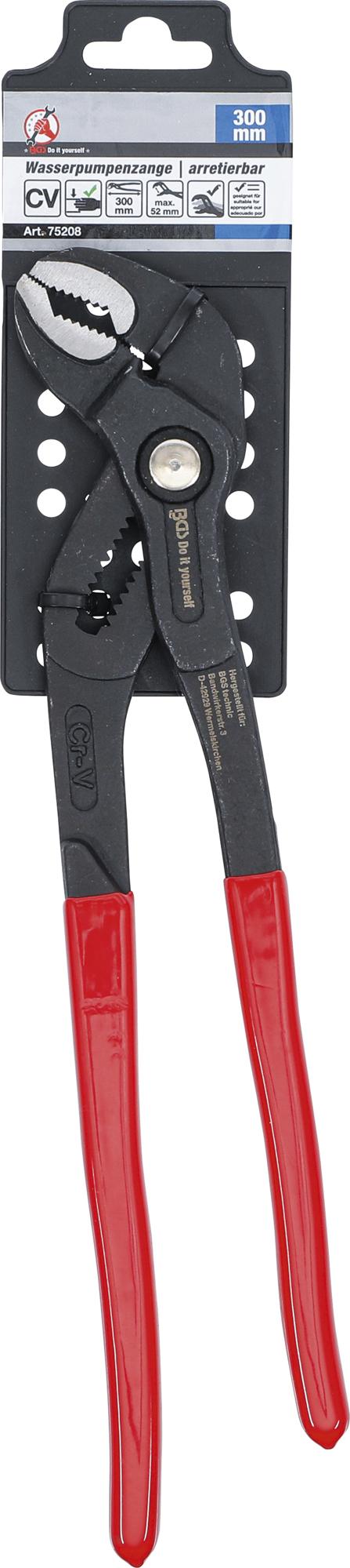 Santechninės replės | fiksuojamos mygtuku | 300 mm (75208)