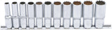 Galvučių rinkinys, 12 kampų, ilgos | 10 mm (3/8") | 8 - 19 mm | 11 vnt. (5252)