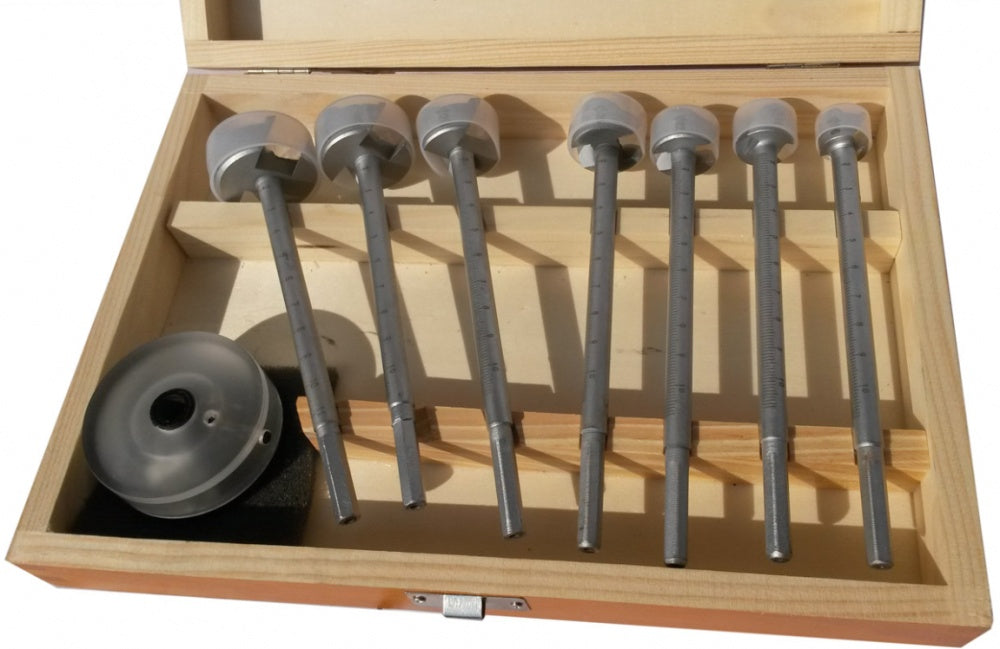 Daugiafunkciniai gilaus pozicionavimo grąžtai/frezos 16-35mm gylis ribojamas LED, 8vnt. (SK8612)