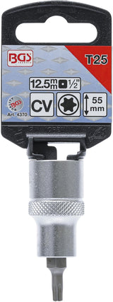 Antgalis įpresuotas į galvutę | 12,5 mm (1/2") | T-Star (Torx) T25 (4370)