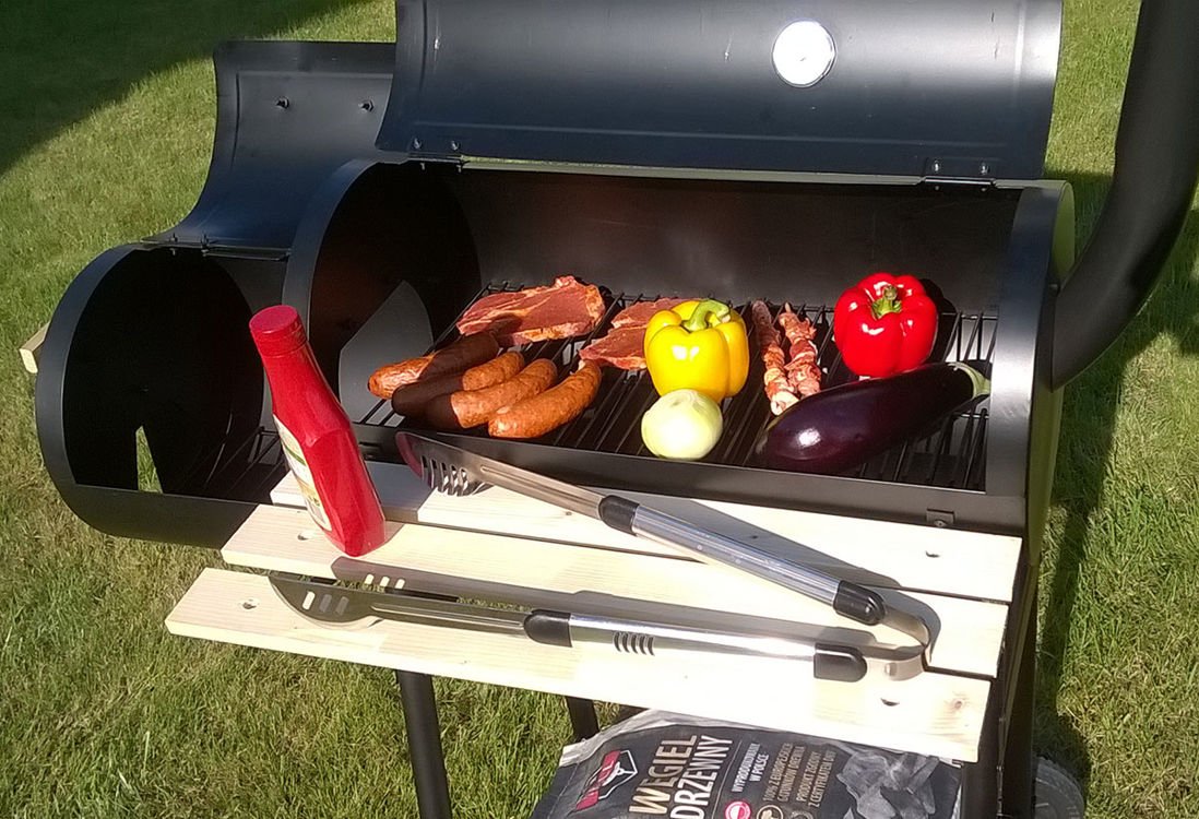 Lauko kepsninė / grilis | su dangčiu ir grotelėmis | 60 cm (99513)