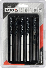 Grąžtų metalui rinkinys | 10 - 11 - 12 - 13 - 15 mm | 5 vnt. (YT-44622)