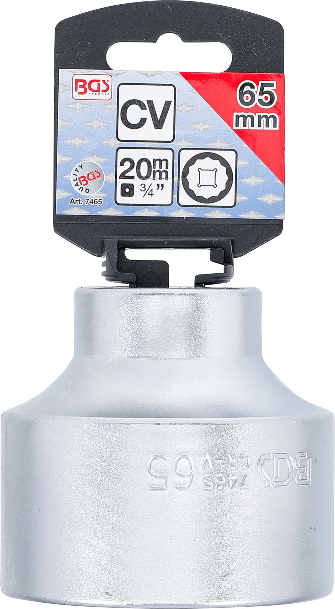 Galvutė 12-kampė | 20 mm (3/4") | 65 mm (7465)