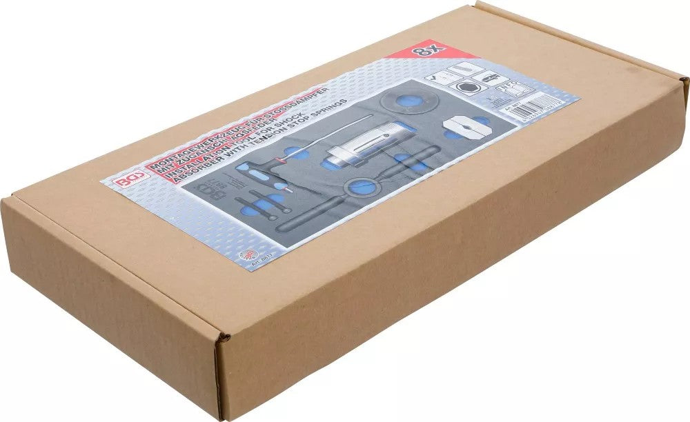 Amortizatoriaus įrankių rinkinys | amortizatoriams su stabdymo spyruokle | 8 vnt. (8877)